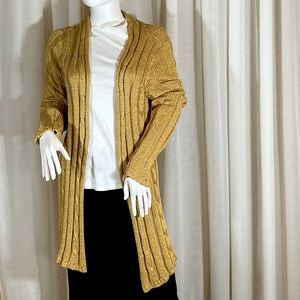 INC International Concepts Gold Knit Cardigan
